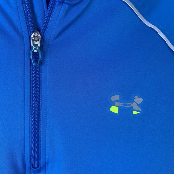 Under Armour Men Size XL AllSeason Running 1/4 Zip Blue Pullover Athletic Sport - Picture 2 of 10